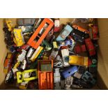 Corgi, Dinky etc diecast vehicles - 61 total in 1 box