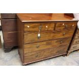 George III chest of drawers, mahogany; another similar (2)