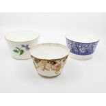 Three early 19th Century Crown Derby slope bowls, Neo-Classical decoration, two with puce crown