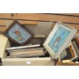 A collection of oils on board, Alastair Stewart, along with picture frames
