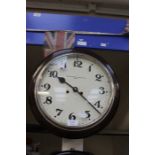 Time Instruments, (India) Ltd; A round, eight day wall clock, complete with Enfield Movement,
