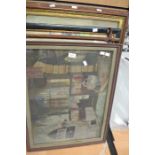 Various antique paintings, etchings etc (8)