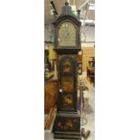 A George III mahogany lacquered 8 DAY longcase clock by Gabriel Fowkes of Dartford, circa 1790 three