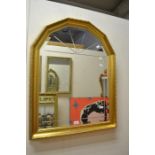 Six gilt modern wall mirrors