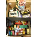 A collection of vintage diecast model cars including Corgi, Matchbox and Oxford Models (some boxed)