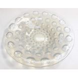 A Lalique Asters plate, model 10-3039 Circa 1935. Opalescent glass with decoration of Asters in