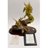 A Limited Edition Pendragon, fine hand painted study statue of a pair of Dragons titled '