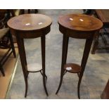 Two mahogany wine tables.