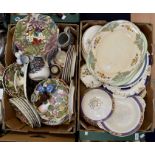 A collection of dinner wares and kitchen items early 20th Century including tea wares