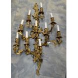 A gilt wall light