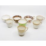 Eight early 19th Century Derby tea cups