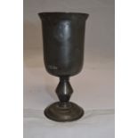 A Pewter Goblet 173mm in height. Maker marked.