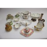 A collection of various early Derby, Crown Derby and Royal Crown Derby porcelain, including ink