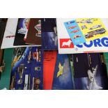 A quantity of assorted sales brochures including Corgi; EFE; Maisto; Sun Star and others. (one box)