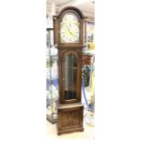 A 20th Century Tempus Fugit oak longcase clock