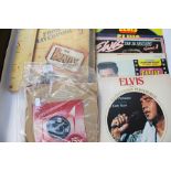 Six Elvis LP's and four Elvis singles and a booklet, plus a box set of the Beatles From Liverpool