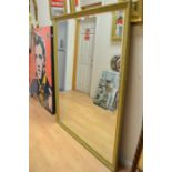Large modern, wood-framed mirror. Size 160 x 130cm