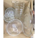 Small collection of glass wares including bowls and vase