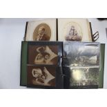 A photograph album and postcard album