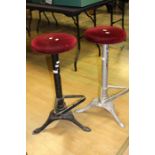 A near pair of 20th century metal bar stools (2)