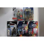Star Wars Luke Skywalker figures, carded, including Jedi Knight and Bespin Duel (5)
