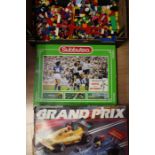 A boxed Scalextric Grand Prix Set, a boxed Subbuteo set 60240, and a collection of assorted