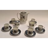 A Susie Cooper Glen Mist coffee set, for six