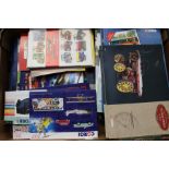 A quantity of assorted sales brochures including Corgi; EFE; Maisto; Sun Star and others. (one box)