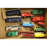 A collection of mid 20th Century playworn model vehicles, by makers Corgi and Dinky