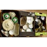 A large collection of ceramics and earthen ware including Art Deco, serving dishes, Copeland style