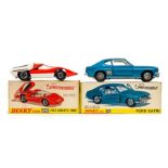 Dinky: A pair of boxed Dinky Toys vehicles to comprise: Ford Capri, 165; and Fiat Abarth 2000,