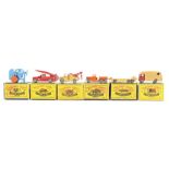 Matchbox: A collection of six boxed, Matchbox 1-75 Series vehicles, comprising: 9 Fire Engine; 3