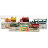 Dinky: A collection of boxed diecast vehicles including 972 Coles Lorry Mounted Crane, 582