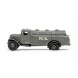 Dinky: An unboxed Dinky Toys, pre-war, 'Pool' Tanker, missing radiator, condition as found.