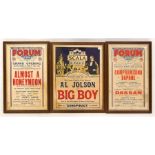 Collection of six framed Liverpool cinema posters, comprising: ABC Forum (two posters dated 1931: