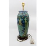 Moorcroft Verely pattern lamp base, marked to the base, measures approx 50 cms including fittings In