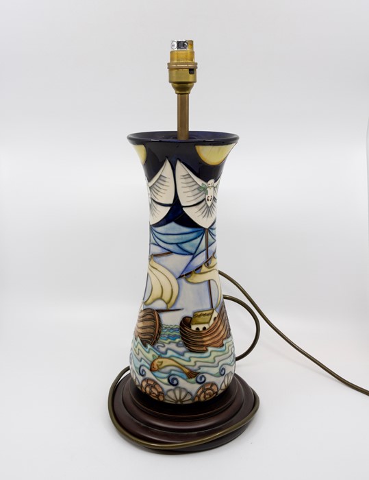 Moorcroft Winds of Change table lamp, approx 44 cms including fittings In very good condition