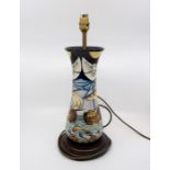 Moorcroft Winds of Change table lamp, approx 44 cms including fittings In very good condition