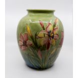 Moorcroft African Lily pattern baluster shaped vase, signed and marked to base, circa 1945/46,