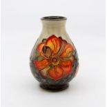 Moorcroft Anemone trial vase, in baluster form, dated 09/10/97, marked and dated to base, approx