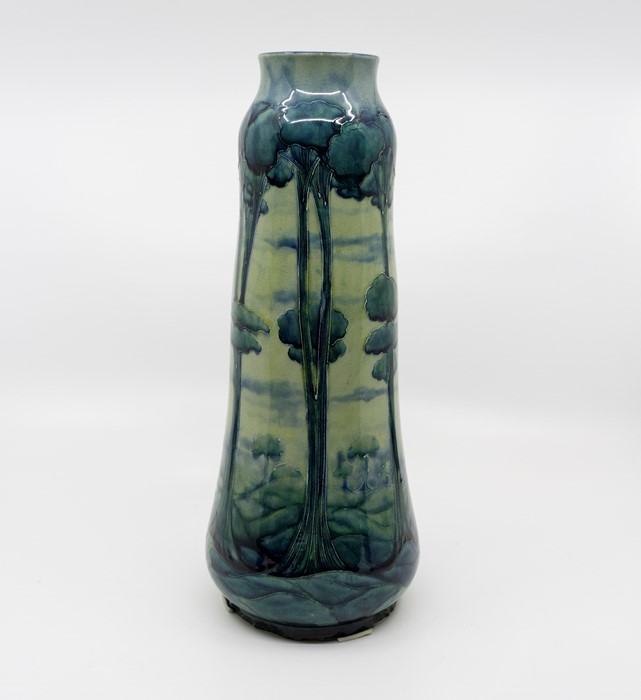 Moorcroft Hazeldene pattern slender vase, made for Liberty, circa 1903, approx 30 cms tall, signed