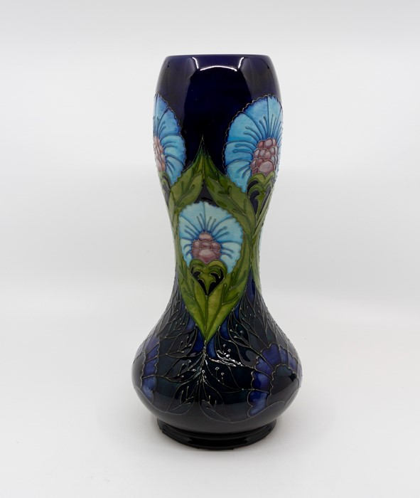 A one off Moorcroft Talents of Windsor Carnation pattern colour trial vase in waisted oviform, dated - Image 4 of 5