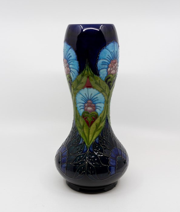 A one off Moorcroft Talents of Windsor Carnation pattern colour trial vase in waisted oviform, dated - Image 3 of 5