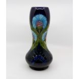 A one off Moorcroft Talents of Windsor Carnation pattern colour trial vase in waisted oviform, dated