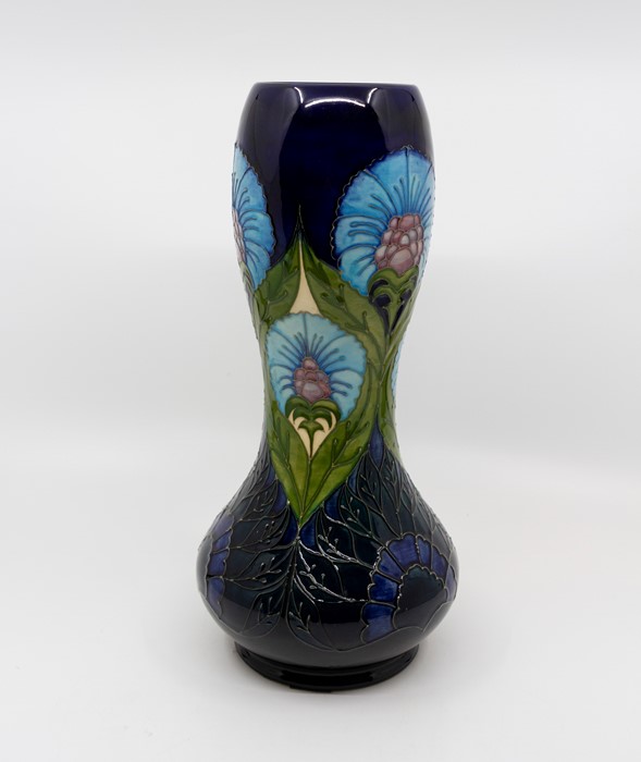 A one off Moorcroft Talents of Windsor Carnation pattern colour trial vase in waisted oviform, dated - Image 2 of 5