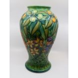 Moorcroft Rain Forest baluster vase, limited edition 130/150, circa 1993, signed and marked to base,