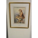 The Dancing Hurdy Gurdy man, J Colson, 1860, watercolour