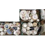 Collection of mid to late 20th century tea wares, teapots, plates, china items, and Jasperwares.