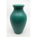 A Royal Lancastrian green vase, number 2365, tapering body, 24 cms high approx