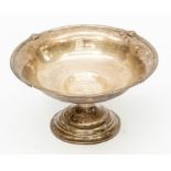 A George V sterling silver pedestal tazza, Birmingham 1927, makers mark indistinct approx 310gms,